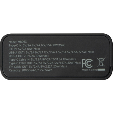 Logotrade firmakingituse foto: Akupank 20 000 mAh MARABELLA MoLu